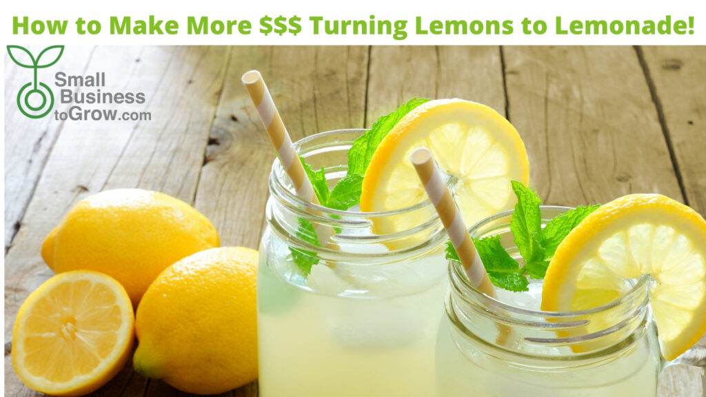 How to Make More Money in Business Turning Lemons to Lemonade by Seeing the Opportunity in Every Problem